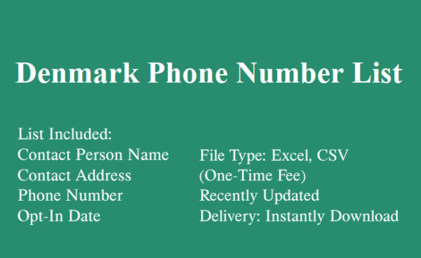 Denmark phone number database