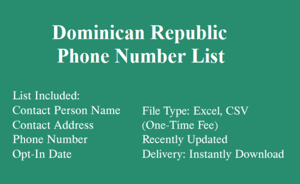 Dominican republic phone number database