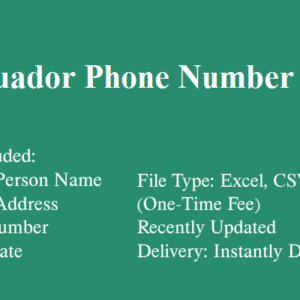 Ecuador phone number database