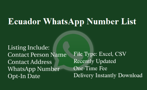 Ecuador whatsapp number database