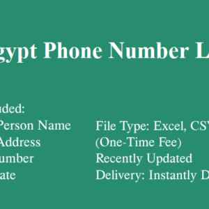 Egypt phone number database