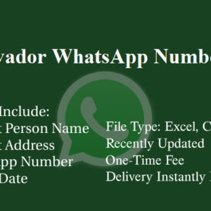 El Salvador whatsapp number database