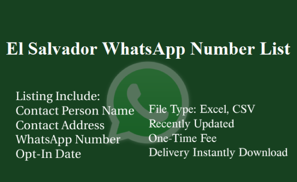 El Salvador whatsapp number database