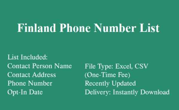 Finland phone number database