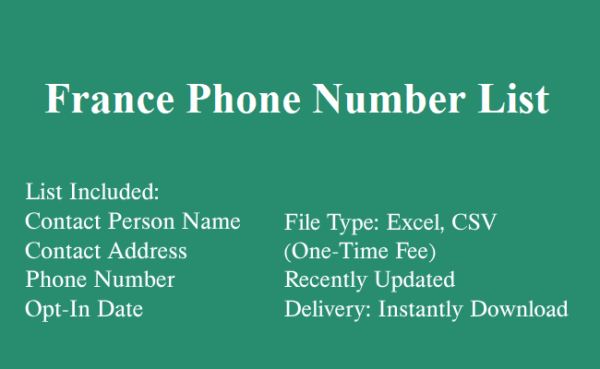 France phone number database