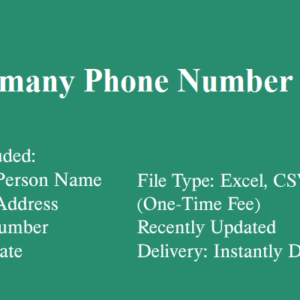 Germany phone number database