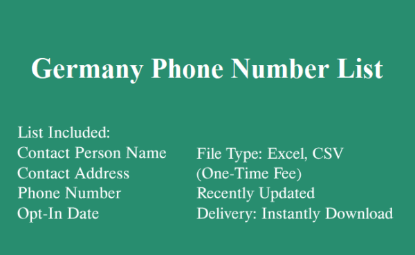 Germany phone number database