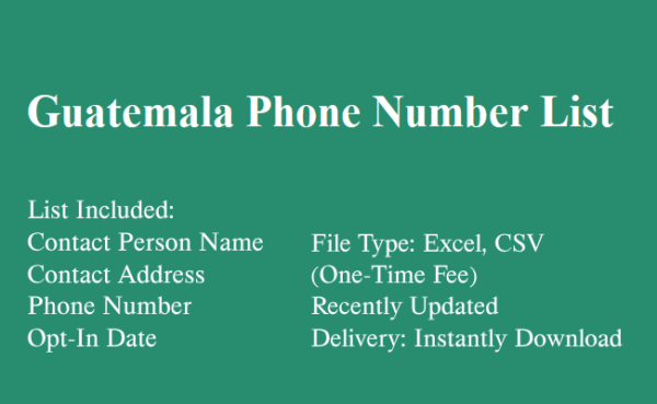 Guatemala phone number database