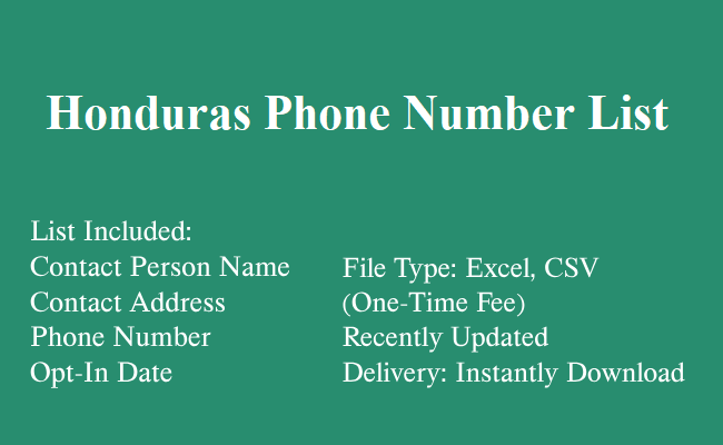 Honduras Phone Number List