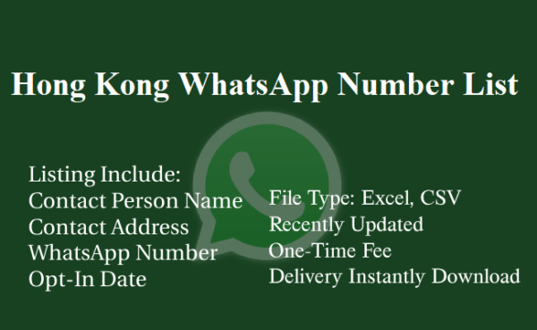 Hong Kong whatsapp number database