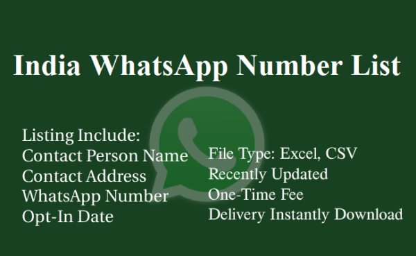 India whatsapp number database