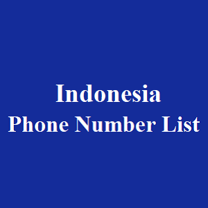 印尼电话号码表