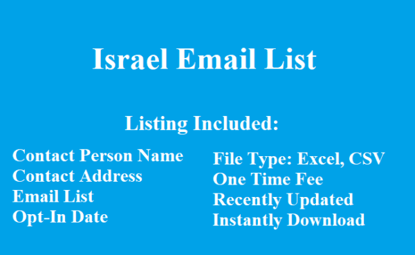 Israel email list