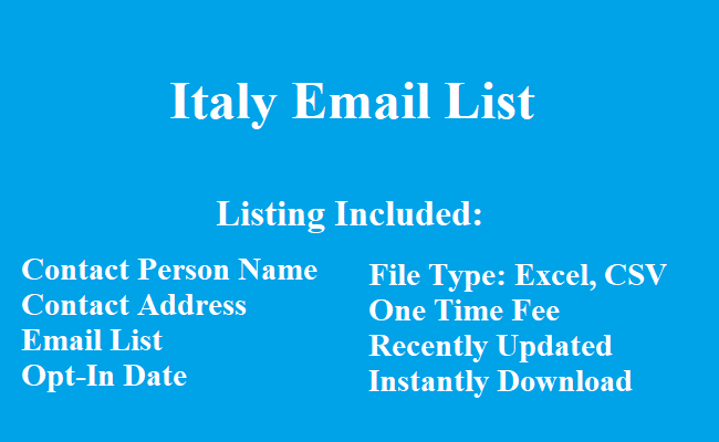 Italy电子邮件列表