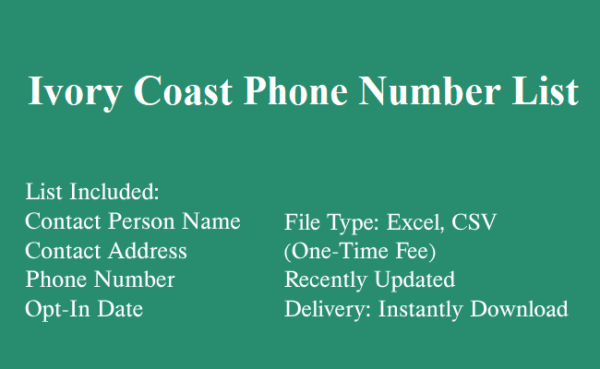 Ivory coast phone number database