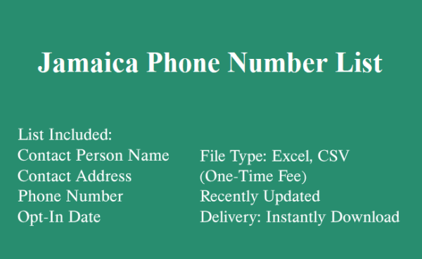 Jamaica phone number database