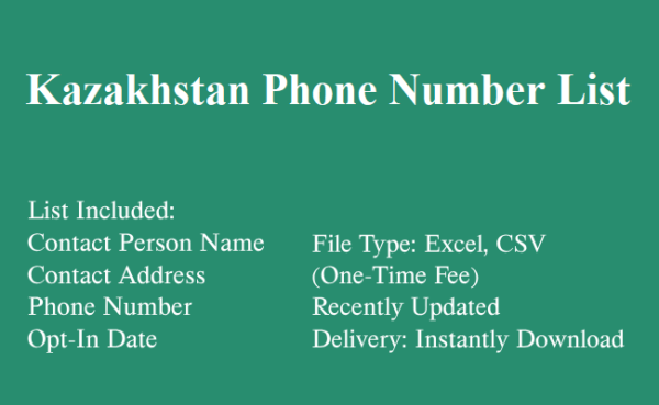 Kazakhstan phone number database