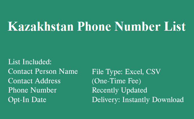 Kazakhstan Phone Number List