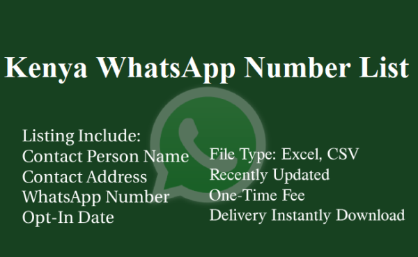 Kenya whatsapp number database