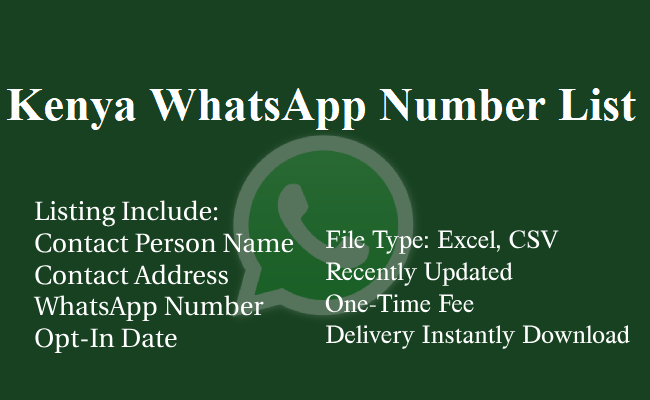 肯尼亚 WhatsApp 号码列表
