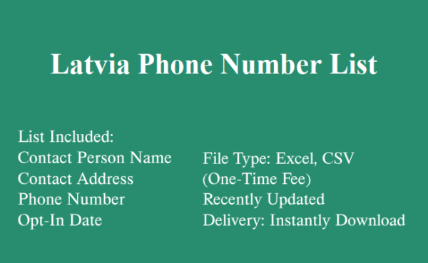 Latvia phone number database