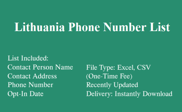 Lithuania phone number list