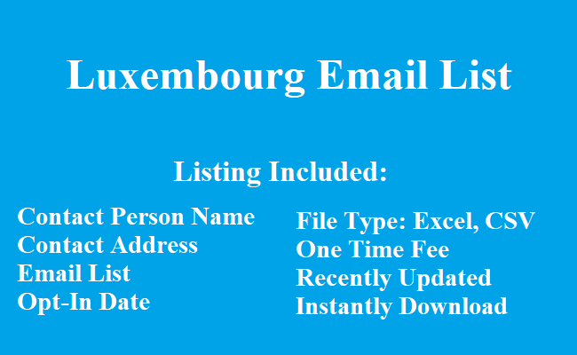 卢森堡电子邮件列表