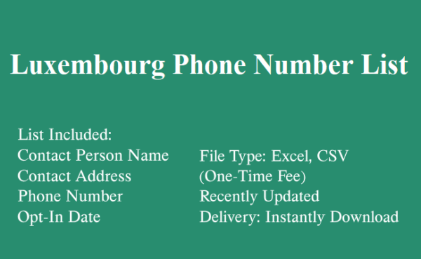 Luxembourg phone number database