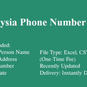 Malaysia phone number database