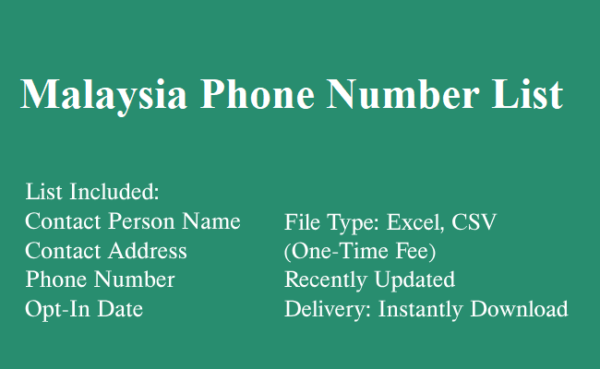 Malaysia phone number database