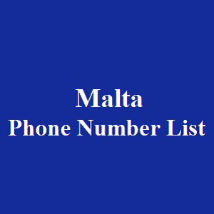 马耳他电话号码表