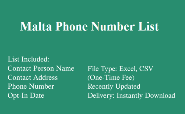 Malta phone number database