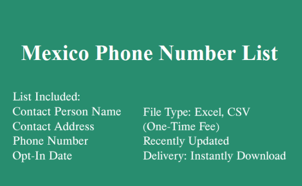 Mexico phone number database