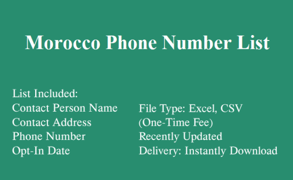 Morocco phone number database