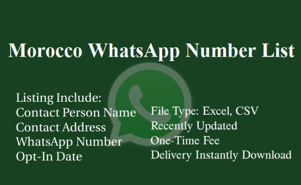 Morocco whatsapp number database