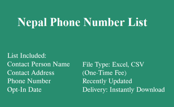 Nepal phone number database