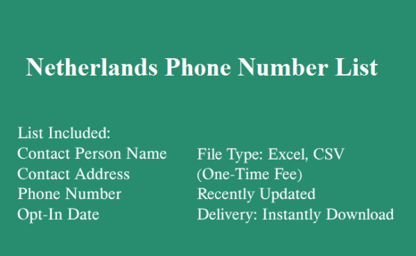 Netherlands phone number database