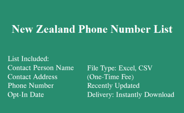 New zealand phone number database