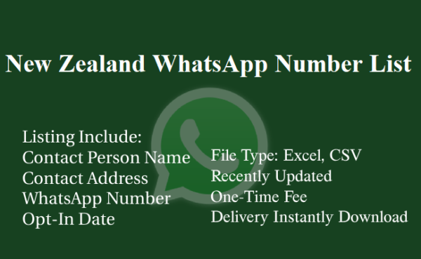 New Zealand whatsapp number database