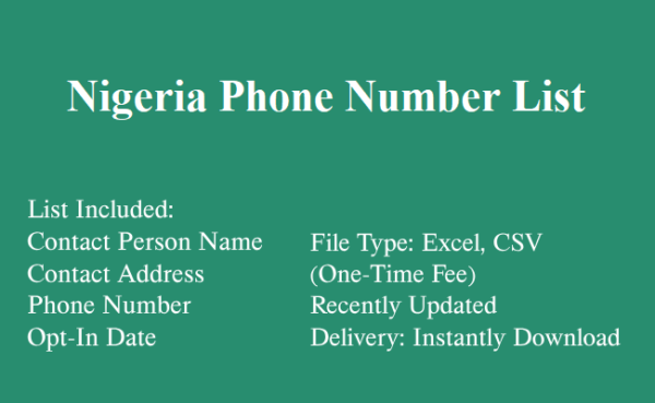 Nigeria phone number database