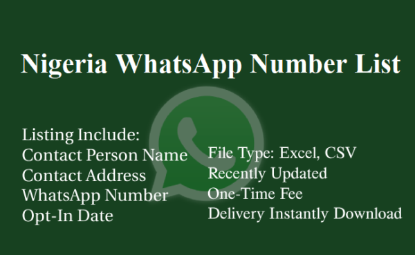 Nigeria whatsapp number database