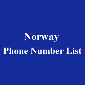 挪威电话号码表