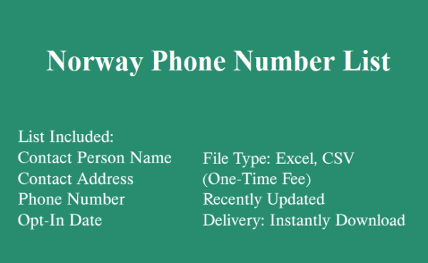 Norway Phone Number List