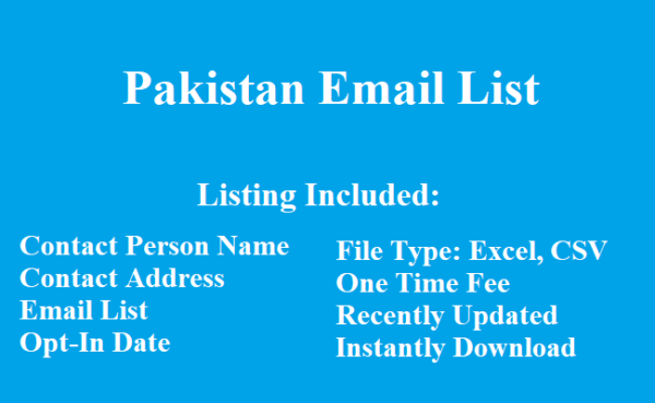 Pakistan email list