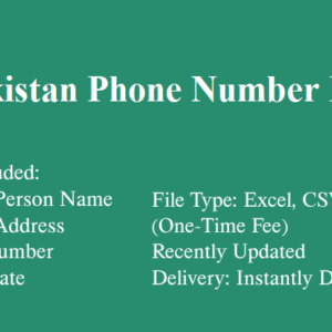 Pakistan phone number database