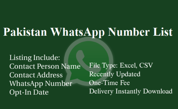 Pakistan whatsapp number database