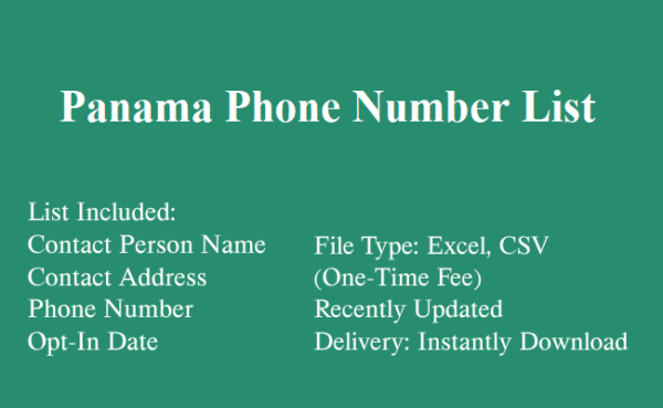 Panama phone number database