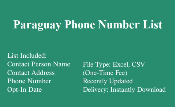 Paraguay phone number database