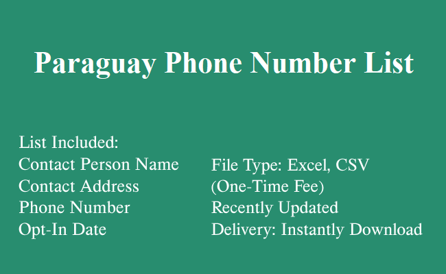 Paraguay Phone Number List