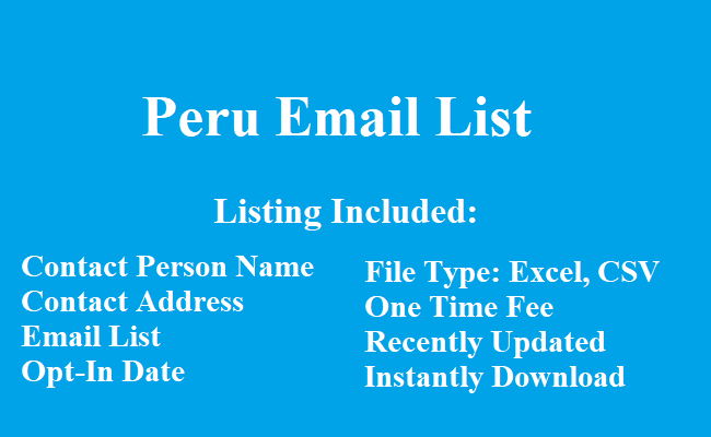 Peru Email List